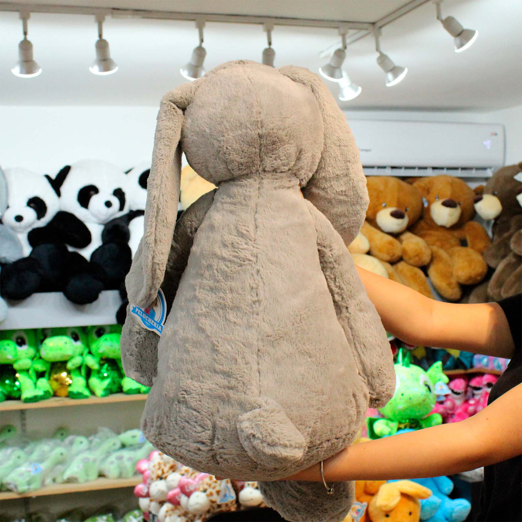 Conejo de peluche gigante color gris super suave y perfecto para tiendas de regalo