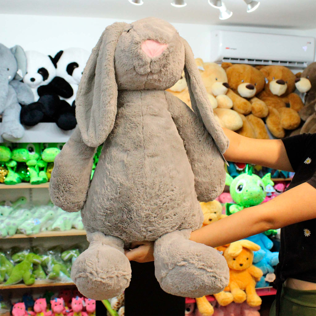 Conejo de peluche gigante color gris super suave y perfecto para tiendas de regalo