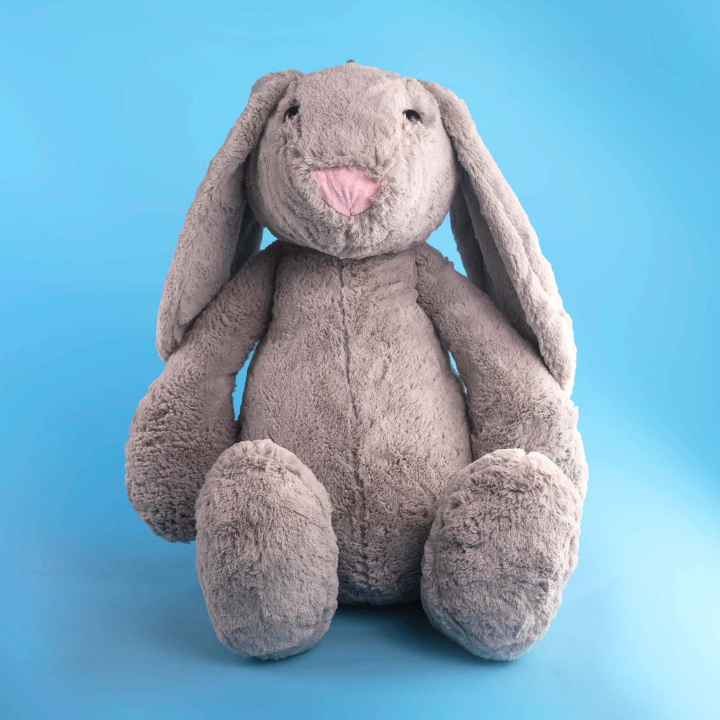 Conejo de peluche gigante color gris super suave y perfecto para tiendas de regalo