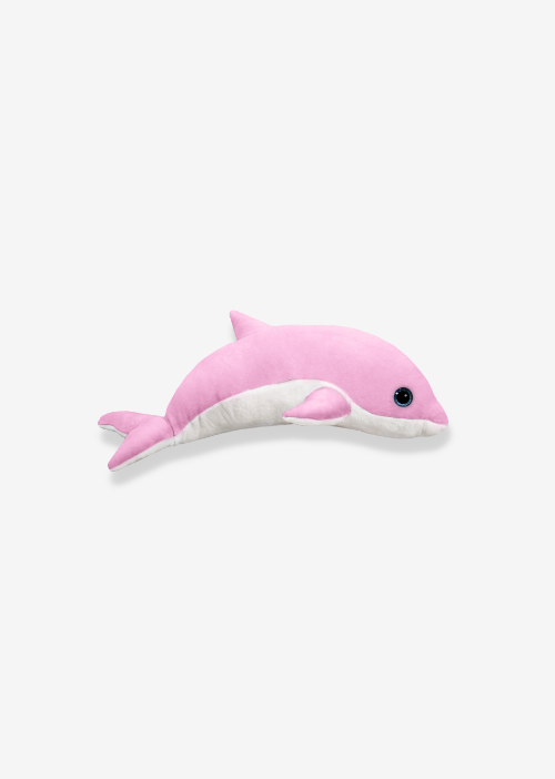 Delfín de peluche rosa , ideal para regalar a amantes de animales del mar, peluches marinos al mayoreo