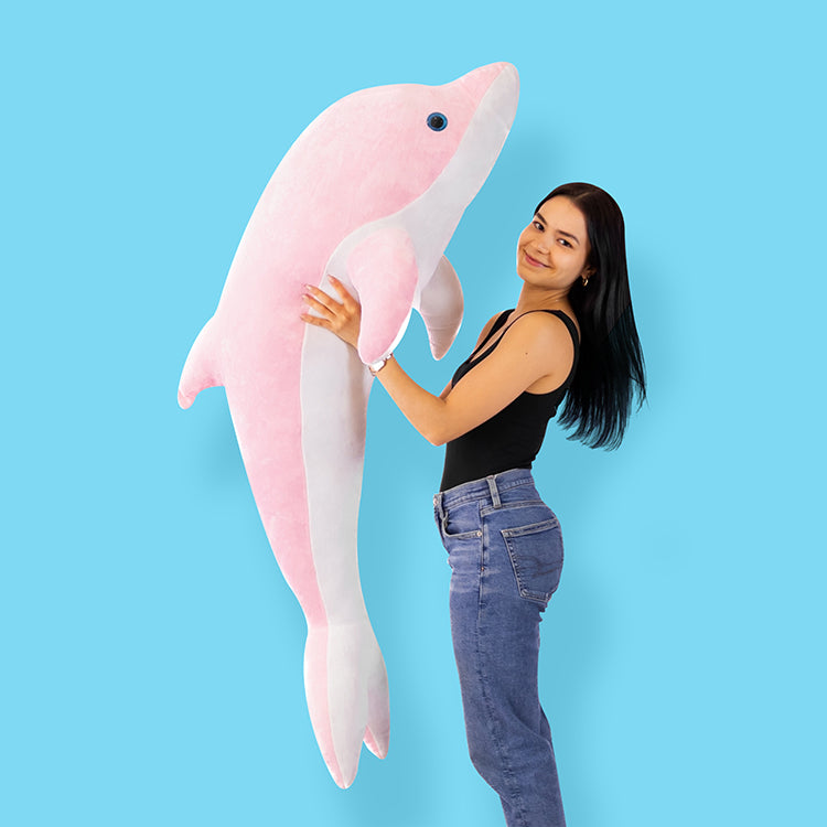 Delfín de peluche Ali Jumbo Rosa 150 cm - Pelucheria