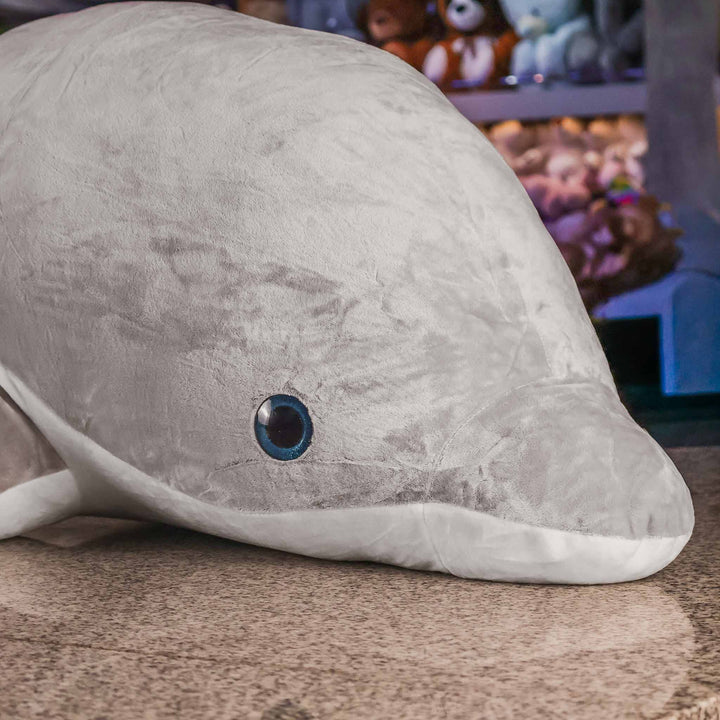 Delfín de peluche Ali Jumbo Gris 150 cm delfín de peluche gigante en color gris