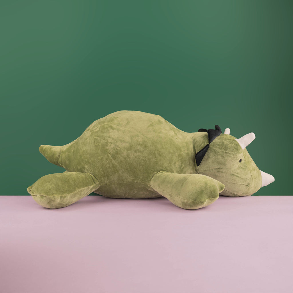 Dinosaurio de peluche tamaño mediano. Ideal para los fanáticos de los animales y para regalar