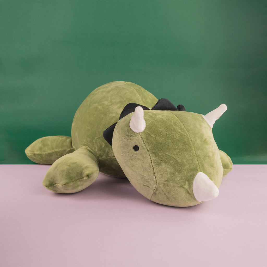 Dinosaurio de peluche tamaño mediano. Ideal para los fanáticos de los animales y para regalar