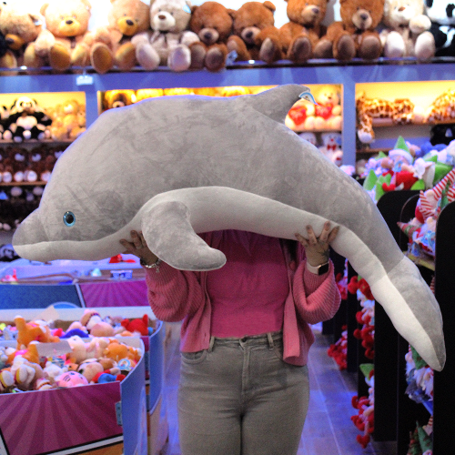 Delfin gris de peluche S041