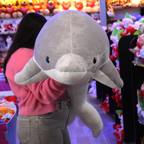 Delfin gris de peluche S041