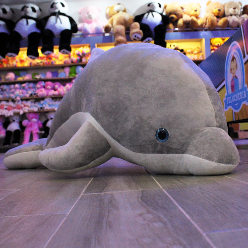 Delfin gris de peluche S041