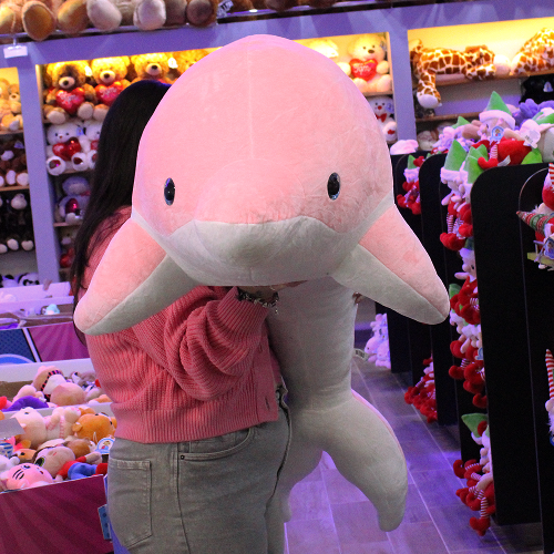 Delfin rosa de peluche S040