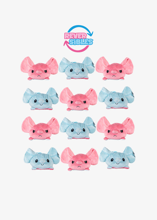 elefantes de peluche reversibles en colores surtidos. Peluches de novedad y de moda
