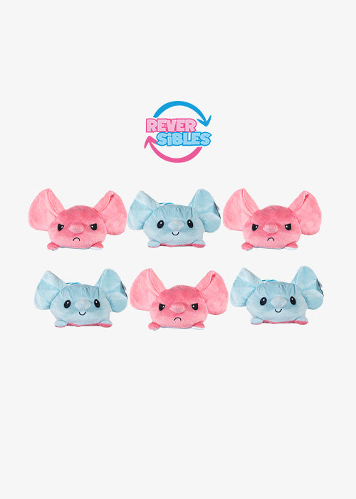 elefantes de peluche reversibles en colores surtidos. Peluches de novedad y de moda