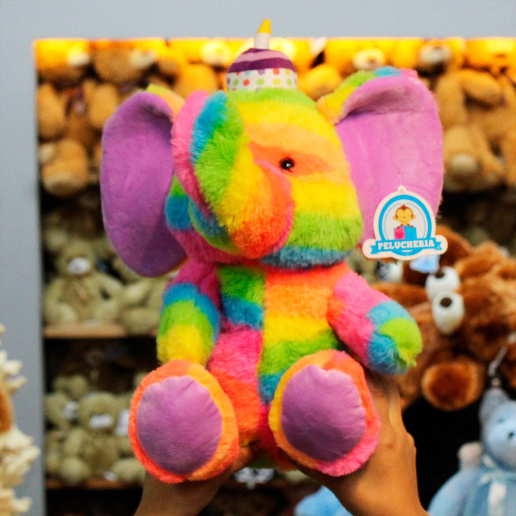 Elefante de peluche HBD super suave y abrazable. Ideal para regalar en cumpleaños 