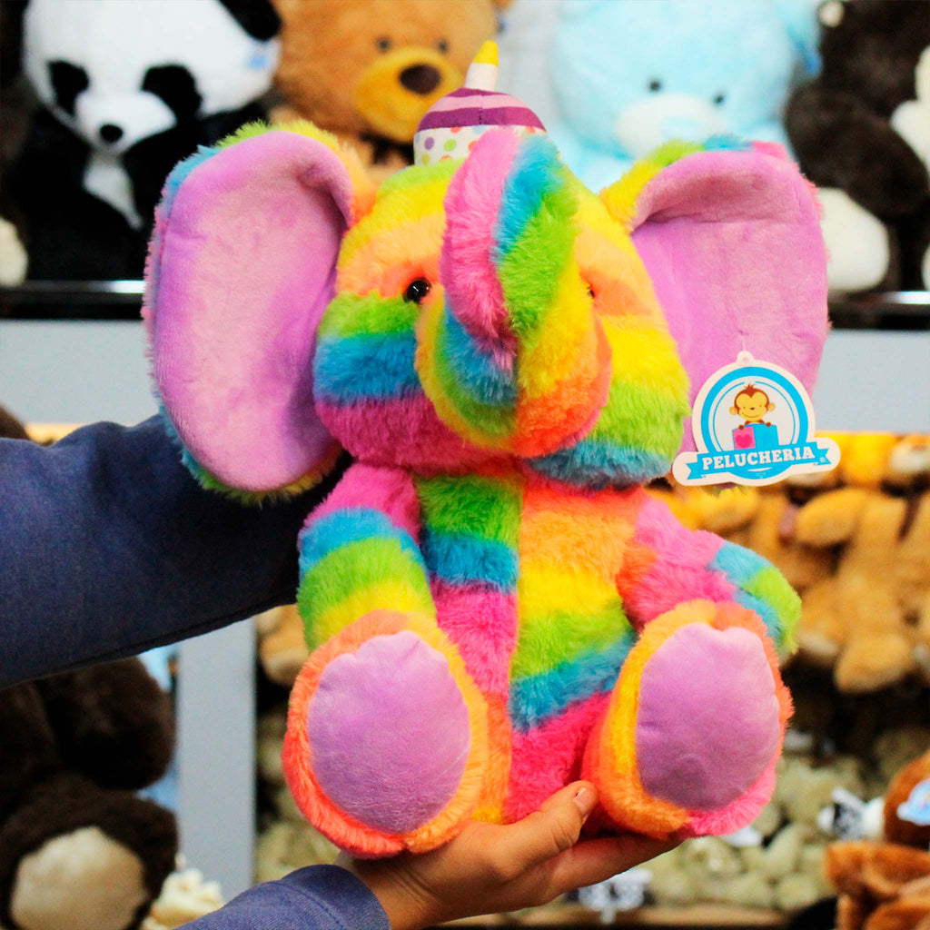 Elefante de peluche HBD super suave y abrazable. Ideal para regalar en cumpleaños 