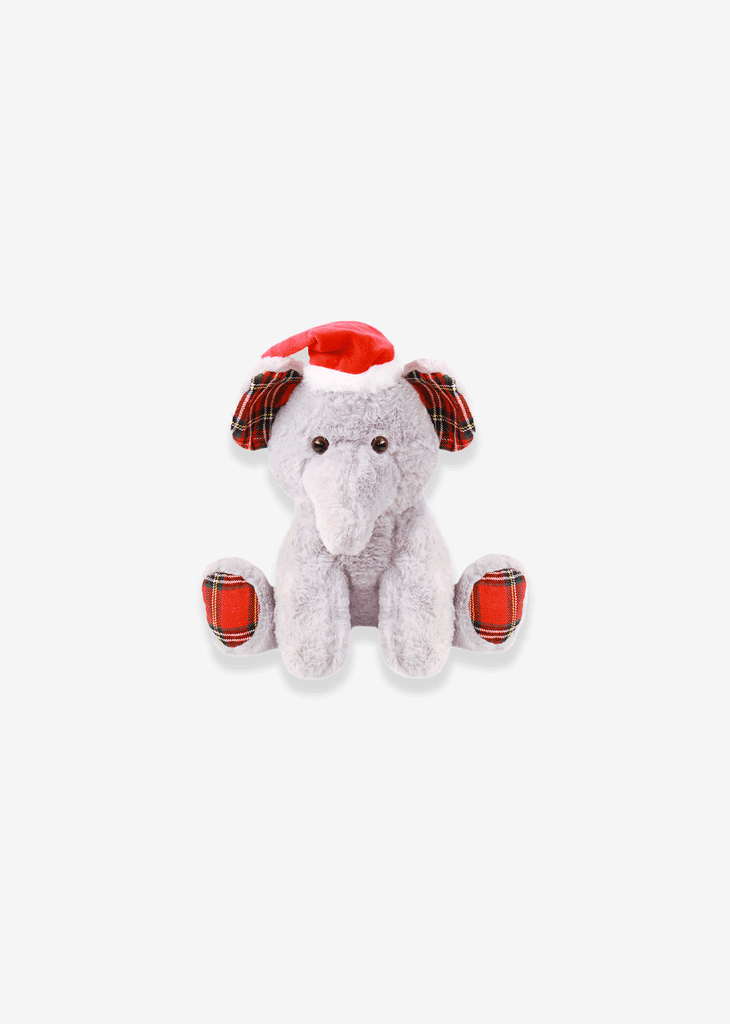 Elefante de peluche de navidad calidad premium ultra suave y abrazable, ideal para las fiestas navideñas.