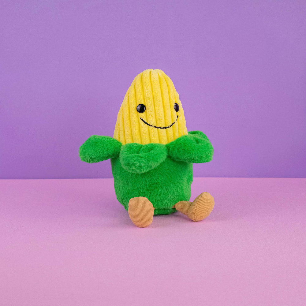 Elote de peluche Korni 20 cm PIUINIKI , comida de peluche para decorar o regalar