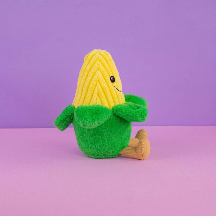Elote de peluche Korni 20 cm PIUINIKI , comida de peluche para decorar o regalar