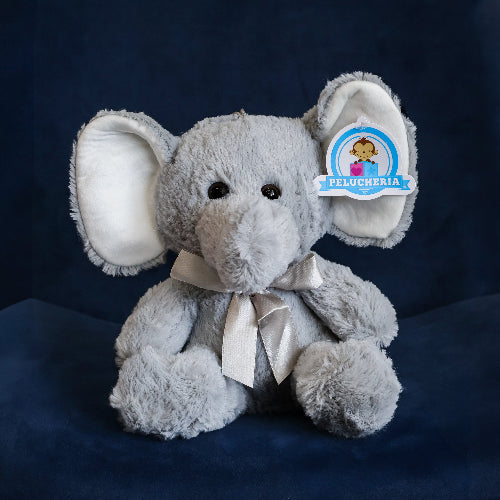  Elefante de peluche gris con orejas grandes y trompa suave
