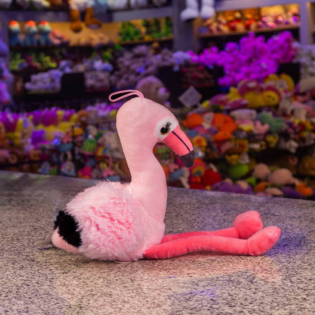 Flamingo de peluche color rosa con blanco, perfecto para regalos, decoraciones y eventos 