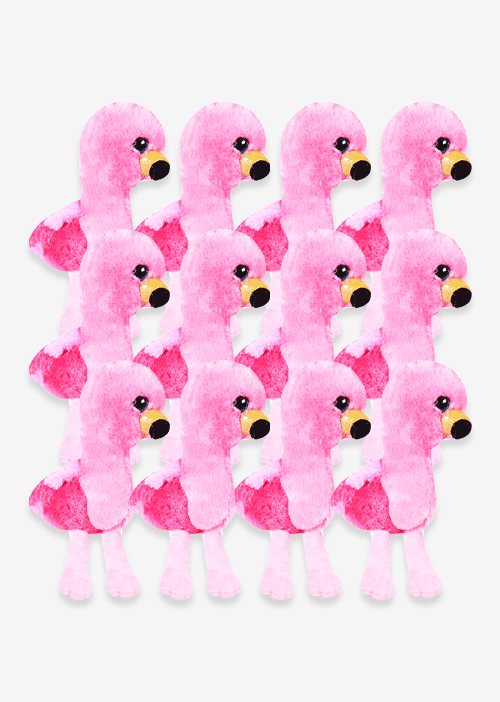Set de 12 Piezas Flamingo de peluche Titi 15 cm - Pelucheria
