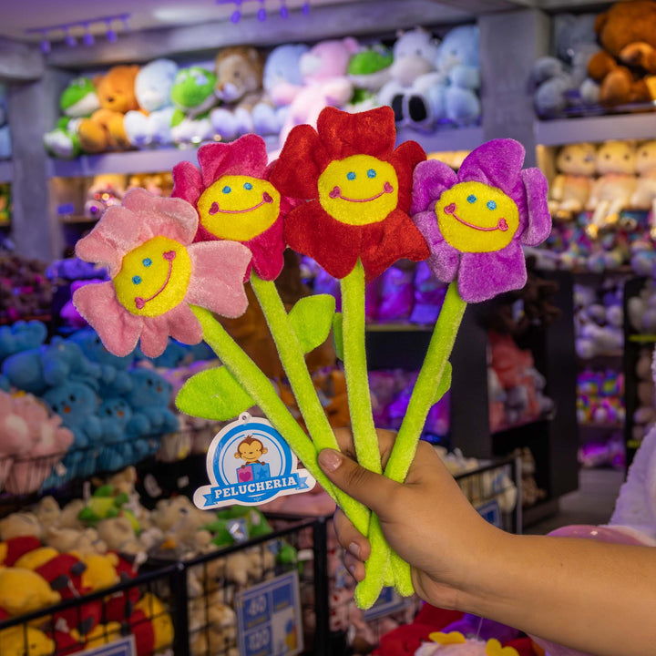 Flores de peluche perfectas para regalar en primavera, decorar eventos o coleccionar. Colores llamativos