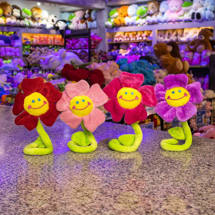 Flores de peluche perfectas para regalar en primavera, decorar eventos o coleccionar. Colores llamativos