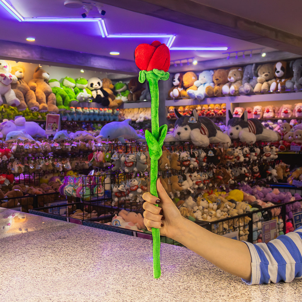 Flores de peluche perfectas para regalar en primavera, decorar eventos o coleccionar. Color rojo