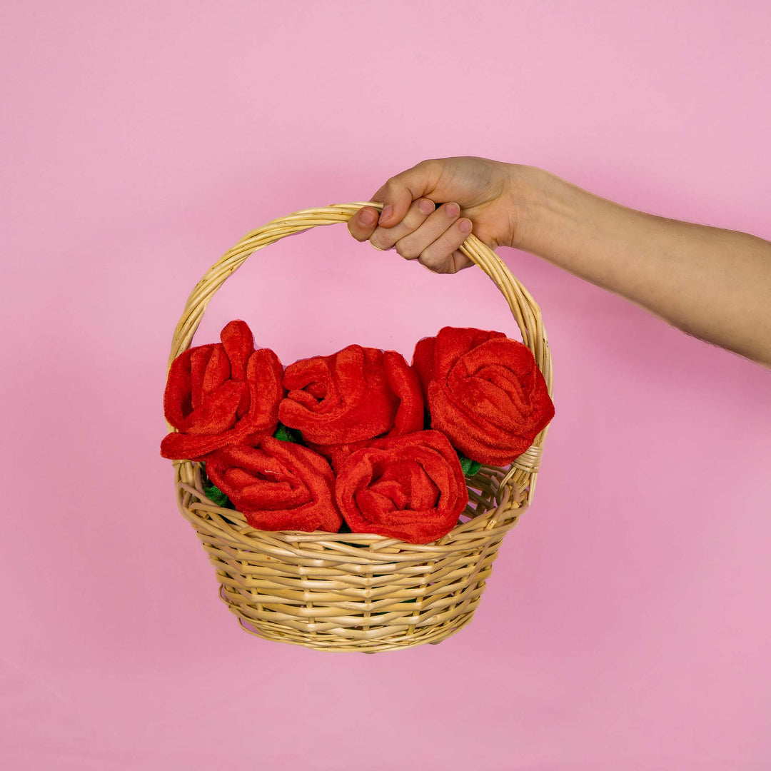 Flores de peluche perfectas para regalar en primavera, decorar eventos o coleccionar. Color rojo