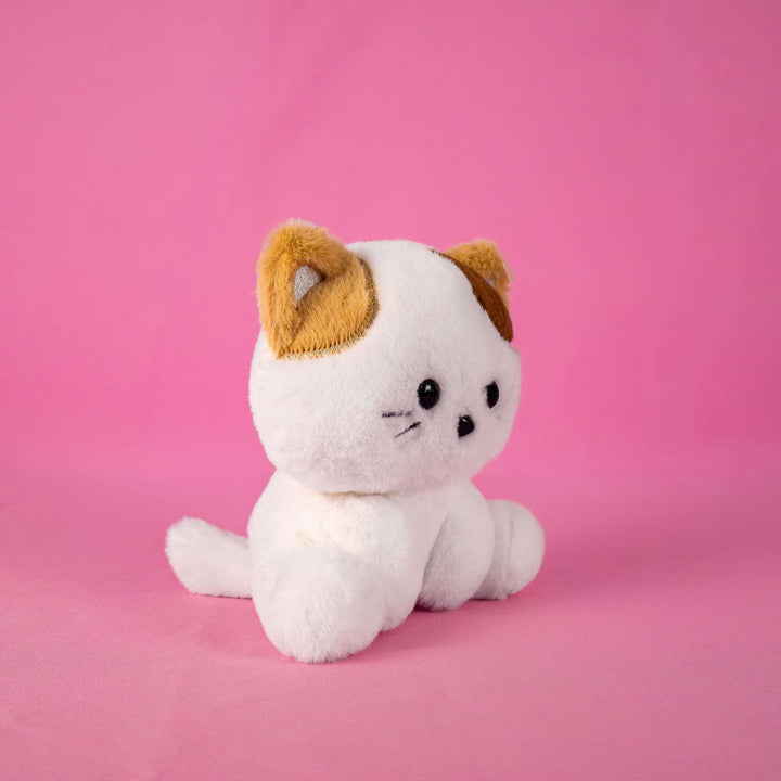 Gato de peluche Tuni 15 cm PIUINIKI - Gato de peluche en color blanco con café  y beige. Peluches para bautizo y eventos
