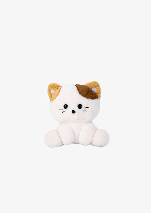 Gato de peluche Tuni 15 cm PIUINIKI - Gato de peluche en color blanco con café  y beige. Peluches para bautizo y eventos