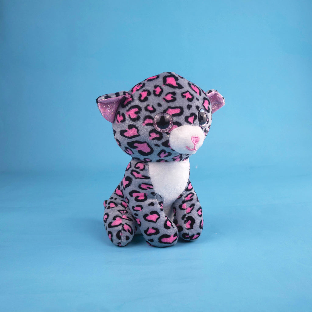 Leopardo de peluche al mayoreo, detalles brillantes. Ideales para tiendas de regalos y distribuidores 