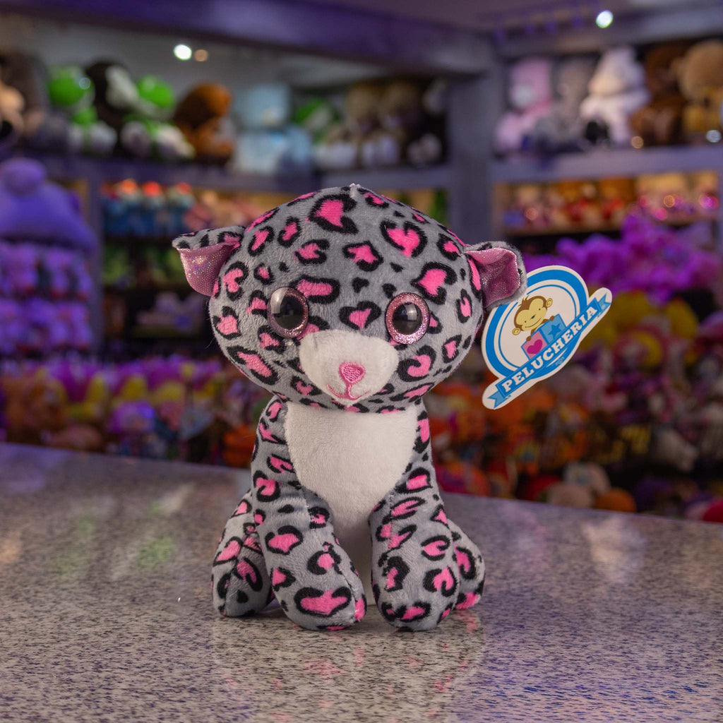 Leopardo de peluche al mayoreo, detalles brillantes. Ideales para tiendas de regalos y distribuidores 