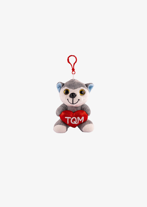 Llaveros de peluche , perrito perro husky de regalo. Peluches de San Valentín al mayoreo