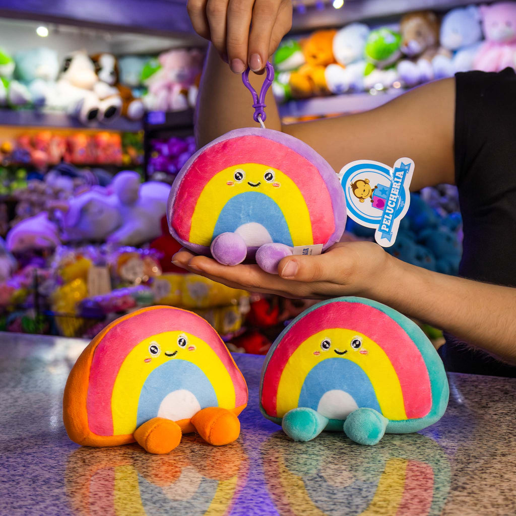 Llaveros de peluche arcoíris , ideal para regalar o coleccionar 