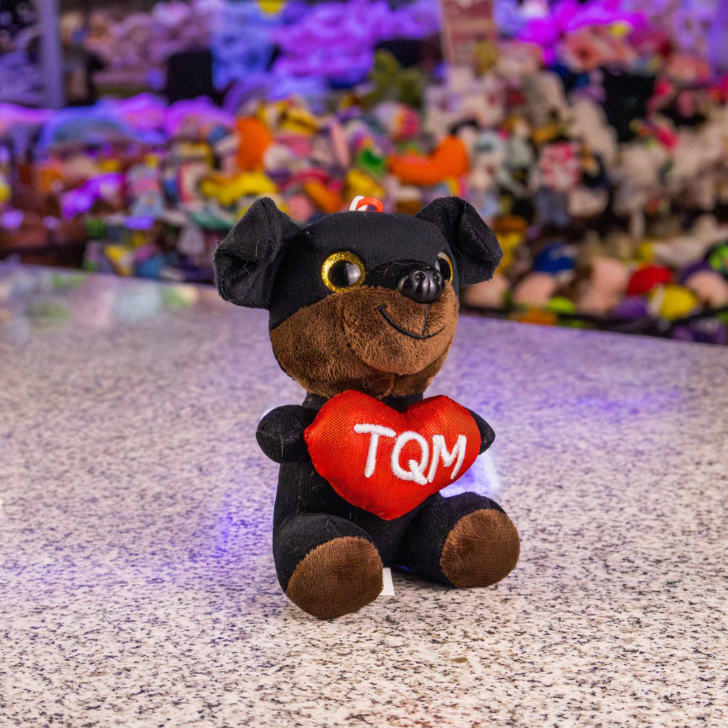 Llaveros de peluche, perro de peluche ideal para regalar en San Valentín. Peluches al mayoreo 