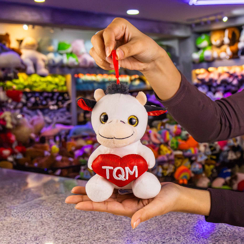 Llaveros de peluche, vaca de peluche. Peluches para San Valentín ideales para regalar  y coleccionar