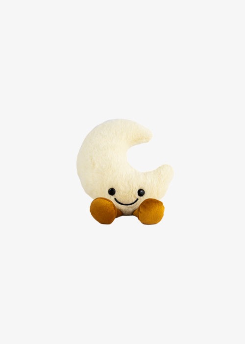 Luna de peluche Luni 16 cm PIUINIKI , color blanco y carita feliz. Peluches para regalar