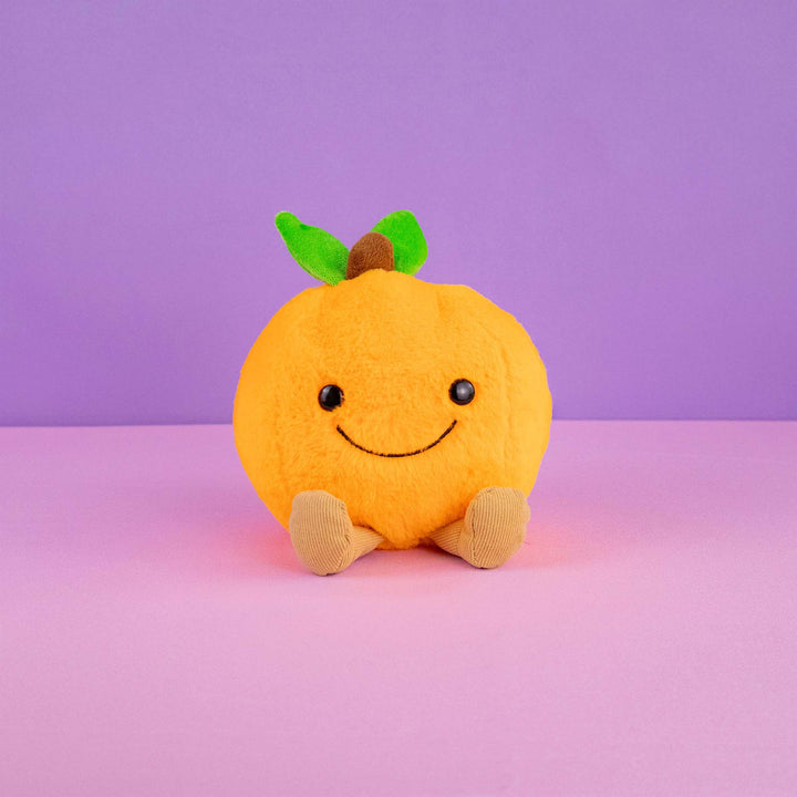 Naranja de peluche Nari 15 cm PIUINIKI, color naranja, carita feliz