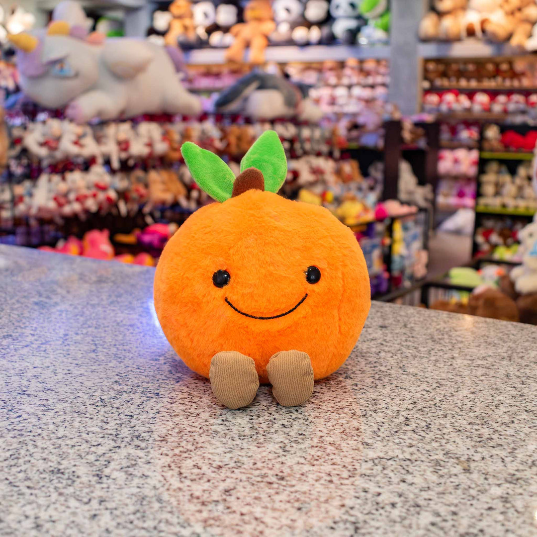 Naranja de peluche Nari 15 cm PIUINIKI, color naranja, carita feliz