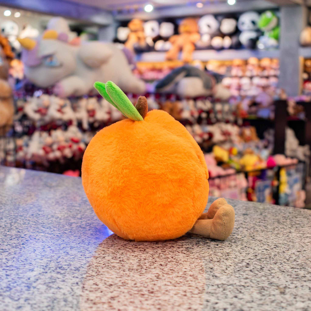 Naranja de peluche Nari 15 cm PIUINIKI, color naranja, carita feliz