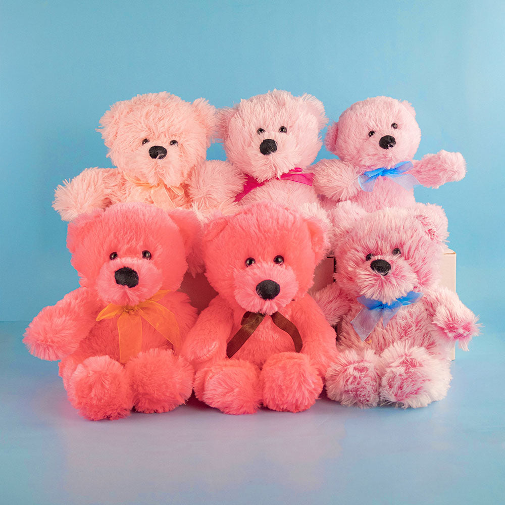 Oso de peluche color rosa suave y tierno, ideal como regalo. Osos para decoración , baby showers
