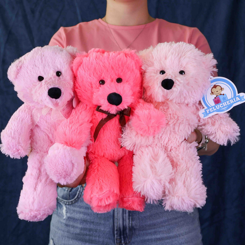 Oso de peluche color rosa suave y tierno, ideal como regalo. Osos para decoración , baby showers

