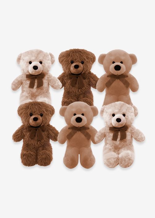 Oso de peluche color café suave y clásico, ideal para regalo. Peluches al mayoreo, ideal para baby shower y eventos. 
