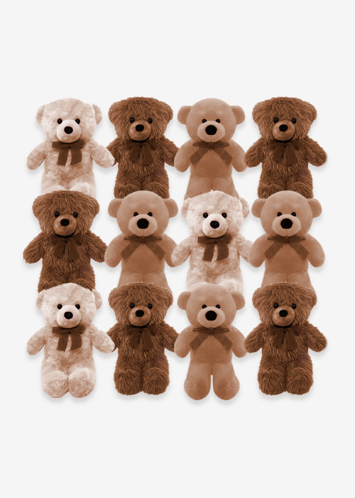 Oso de peluche color café suave y clásico, ideal para regalo. Peluches al mayoreo, ideal para baby shower y eventos. 

