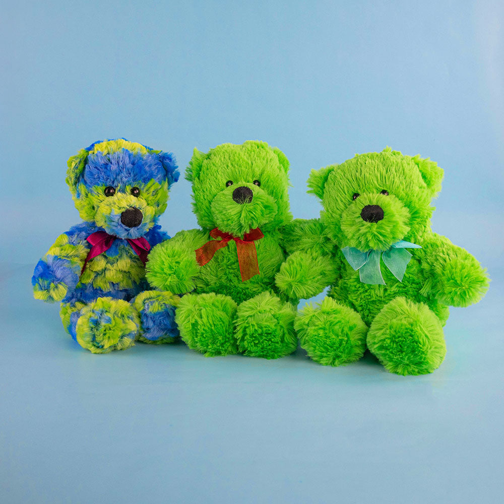 Oso de peluche color verde suave y esponjoso ideal para regalo

