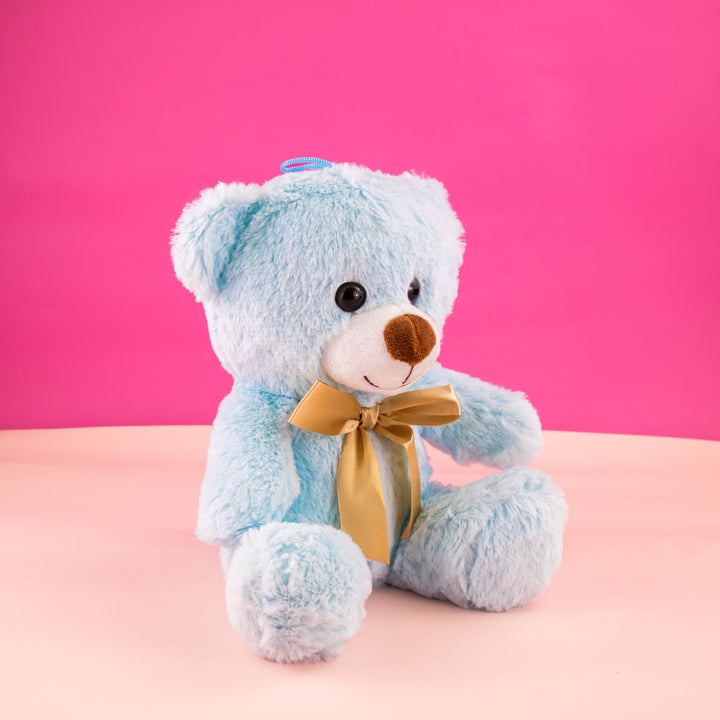 Oso de peluche azul abrazable, perfecto como regalo, decoraciones, eventos,  baby showers y fiestas. 