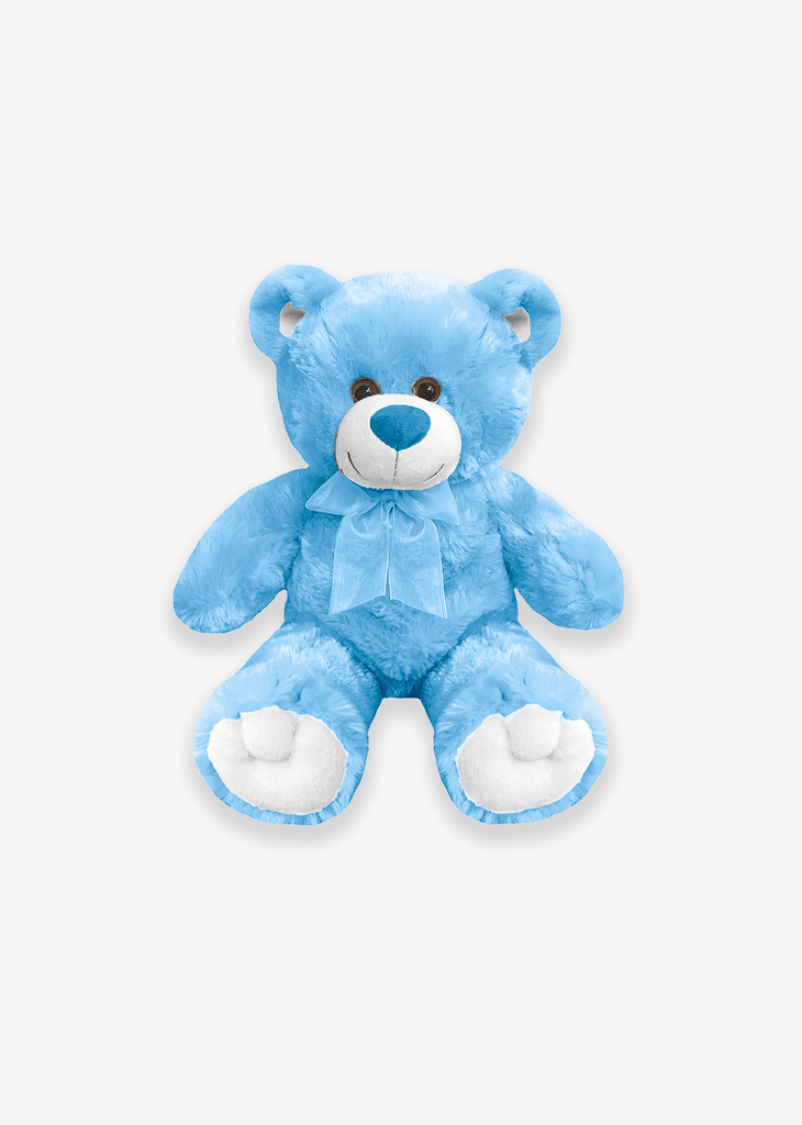 Oso de peluche color azul, ideal para regalo, eventos , baby showers. Peluches al mayoreo