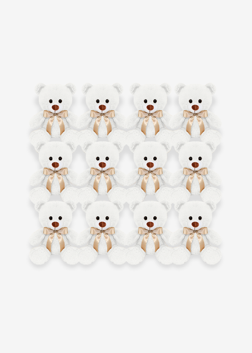 Oso de peluche blanco abrazable, perfecto como regalo, decoraciones, eventos,  baby showers y fiestas. 
