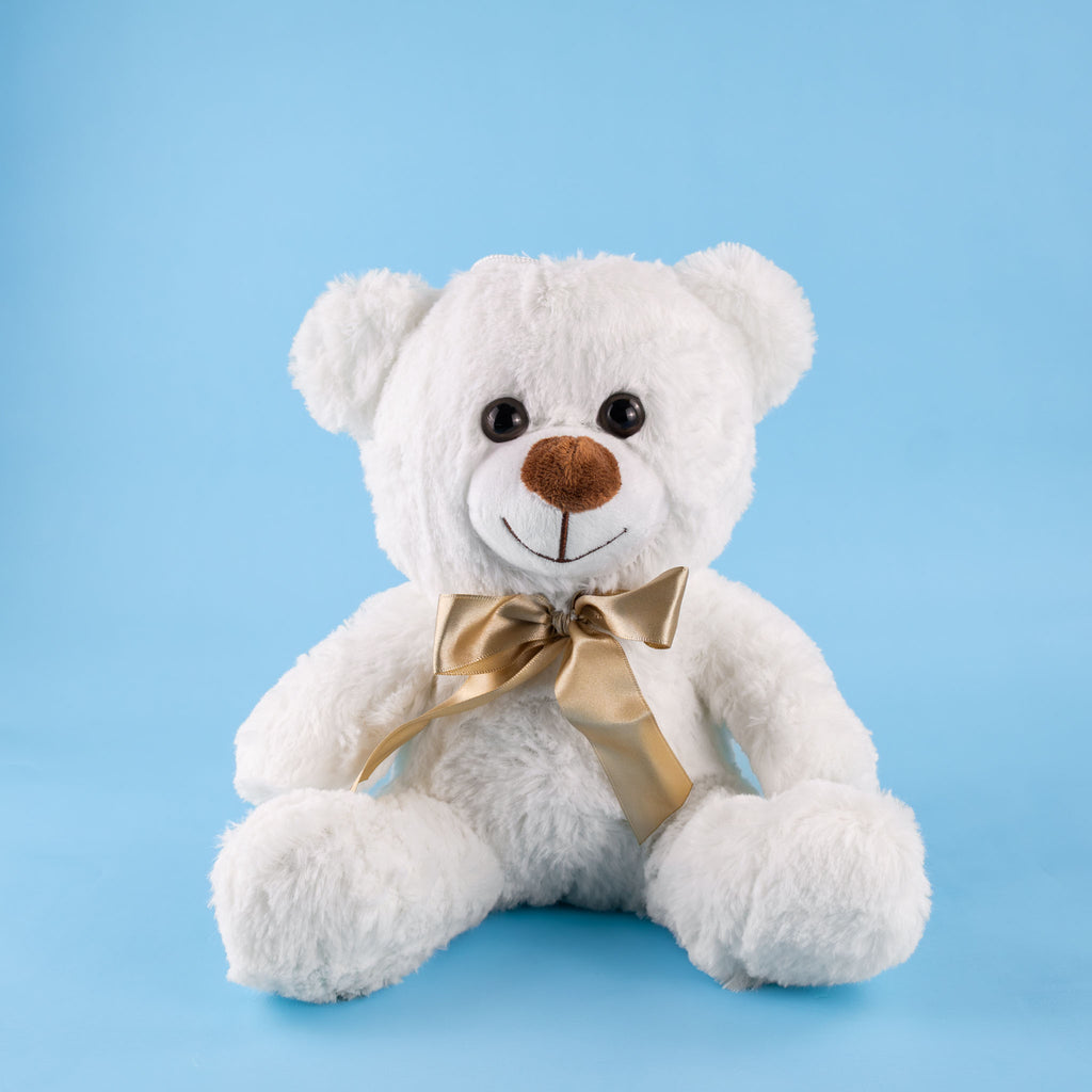 Oso de peluche blanco abrazable, perfecto como regalo, decoraciones, eventos,  baby showers y fiestas. 
