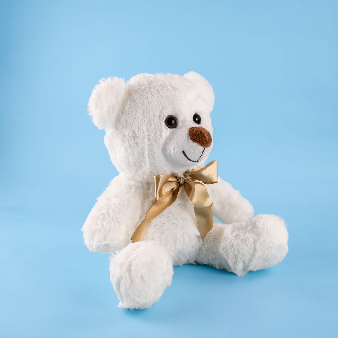 Oso de peluche blanco abrazable, perfecto como regalo, decoraciones, eventos,  baby showers y fiestas. 