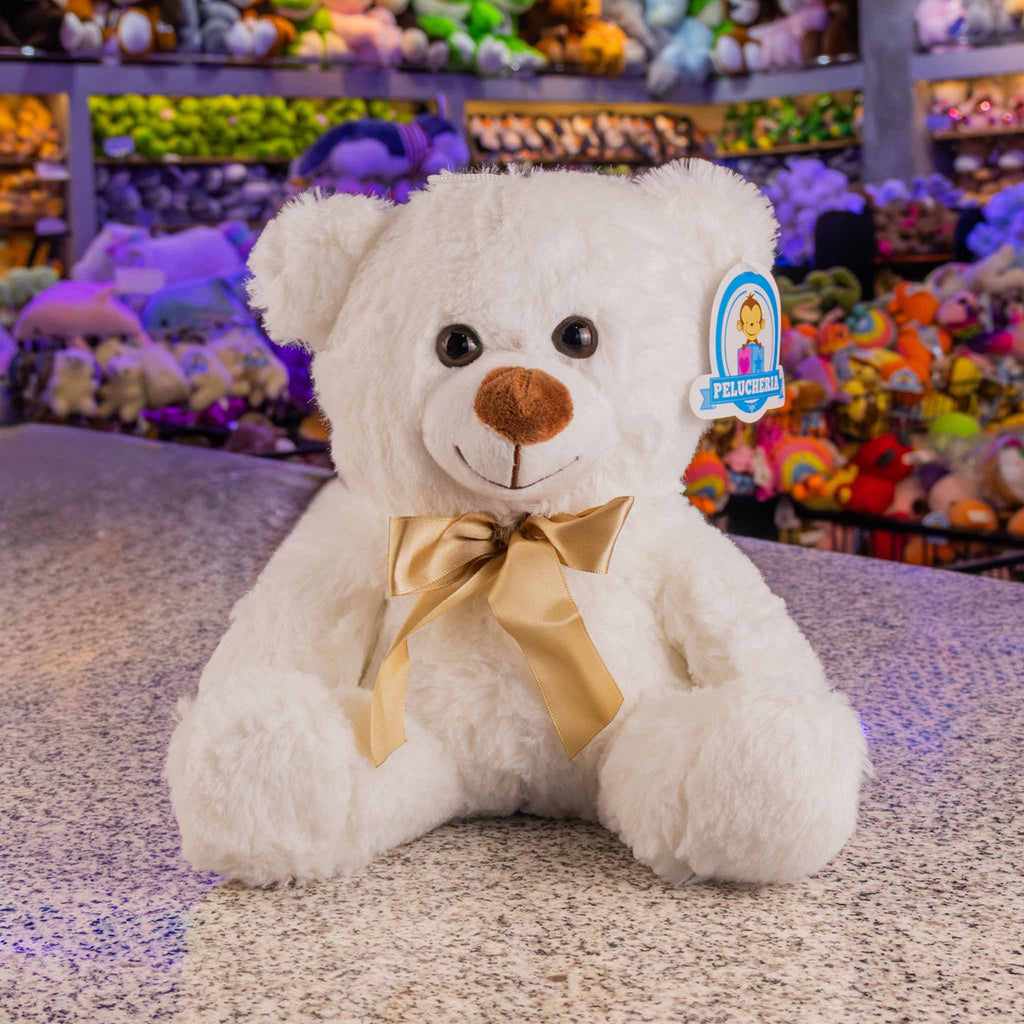 Oso de peluche blanco abrazable, perfecto como regalo, decoraciones, eventos,  baby showers y fiestas. 