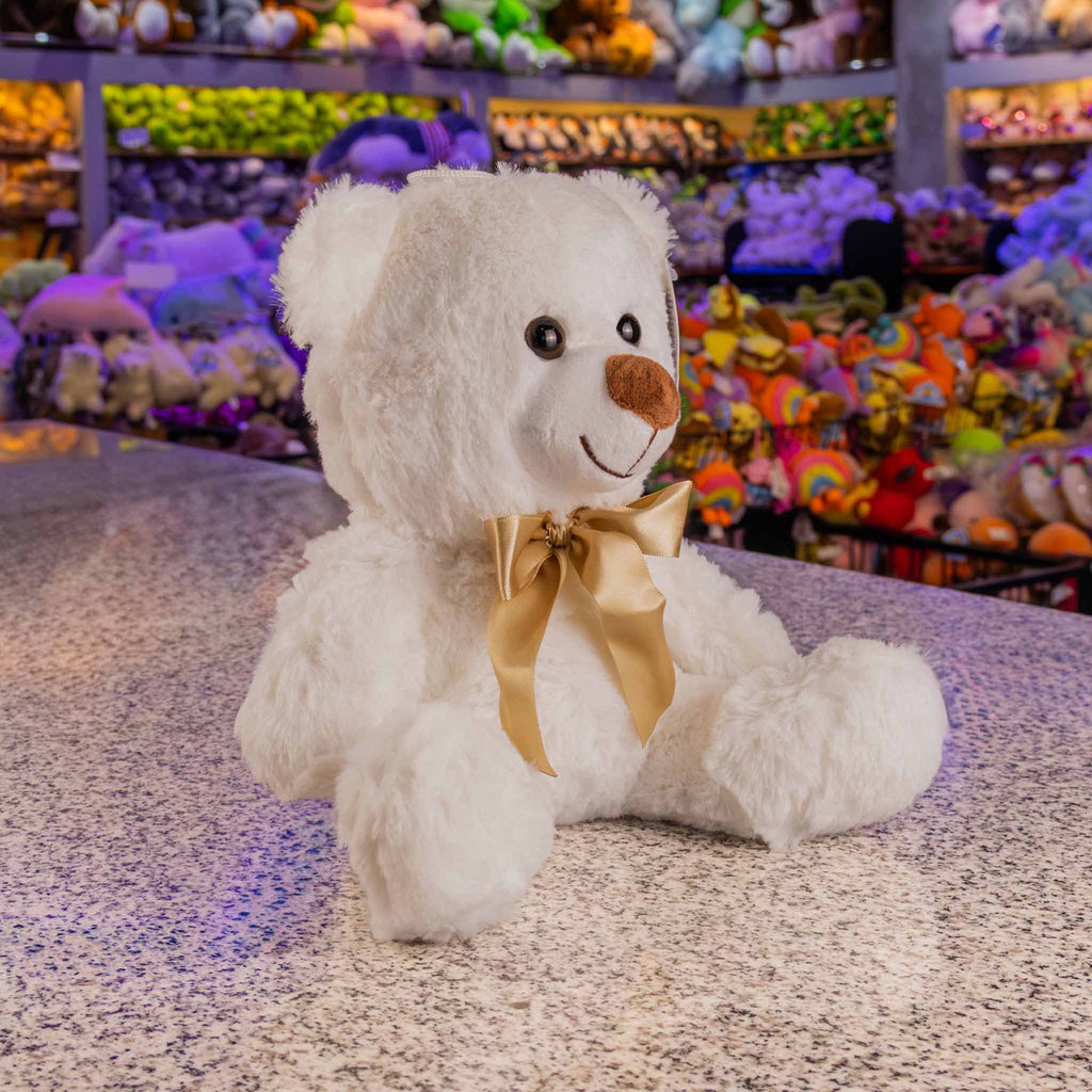 Oso de peluche blanco abrazable, perfecto como regalo, decoraciones, eventos,  baby showers y fiestas. 